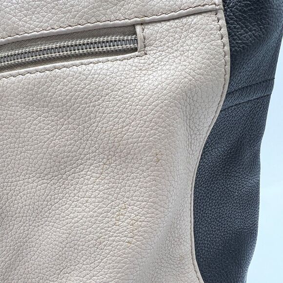 Tignanello Perfect Pockets Tote Colorblock Pebbled Leather Taupe/Black - Picture 5 of 14